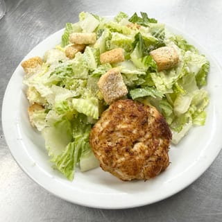 Crab Cake Caesar Salad
